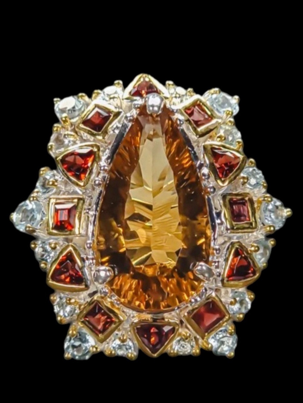 Majestic 23+ CT Citrine with Mozambique Garnets.
SEE VIDEO